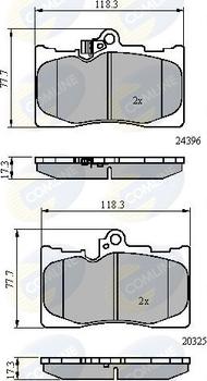 Comline CBP31605 - Kit pastiglie freno, Freno a disco autozon.pro