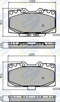 Comline CBP31614 - Kit pastiglie freno, Freno a disco autozon.pro