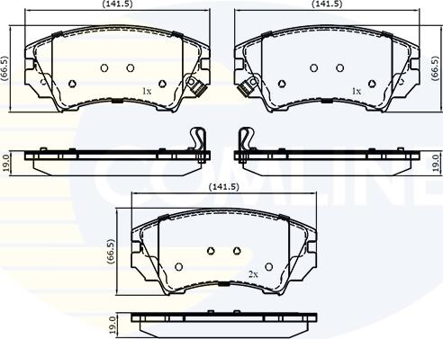 Comline CBP31680 - Kit pastiglie freno, Freno a disco autozon.pro