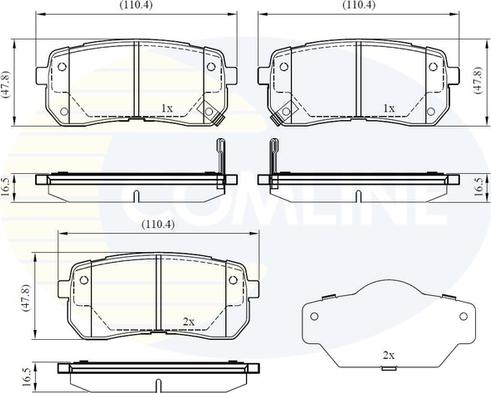 Comline CBP31675 - Kit pastiglie freno, Freno a disco autozon.pro