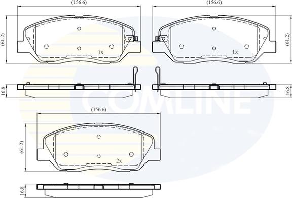 Comline CBP31676 - Kit pastiglie freno, Freno a disco autozon.pro