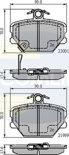 Comline CBP31019 - Kit pastiglie freno, Freno a disco autozon.pro