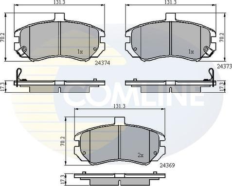 Comline CBP31197 - Kit pastiglie freno, Freno a disco autozon.pro