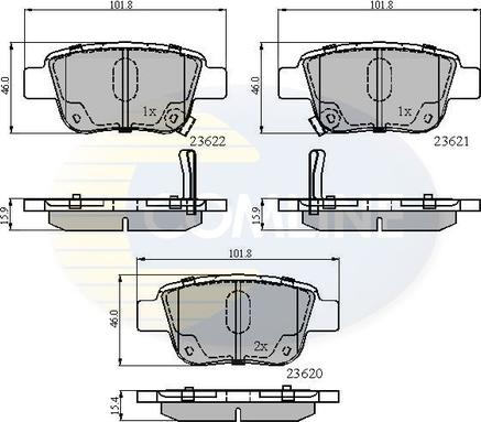 Comline CBP31141 - Kit pastiglie freno, Freno a disco autozon.pro