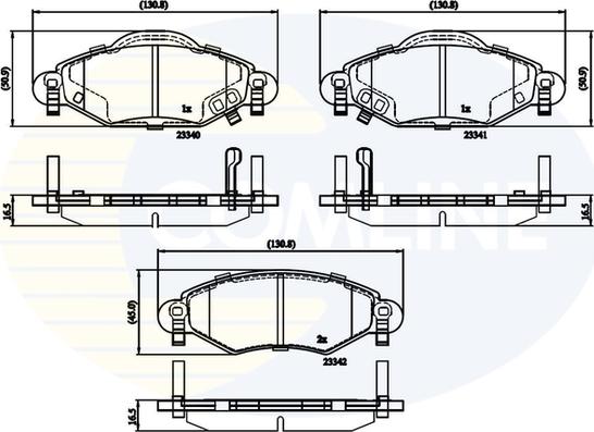 Comline CBP31152 - Kit pastiglie freno, Freno a disco autozon.pro