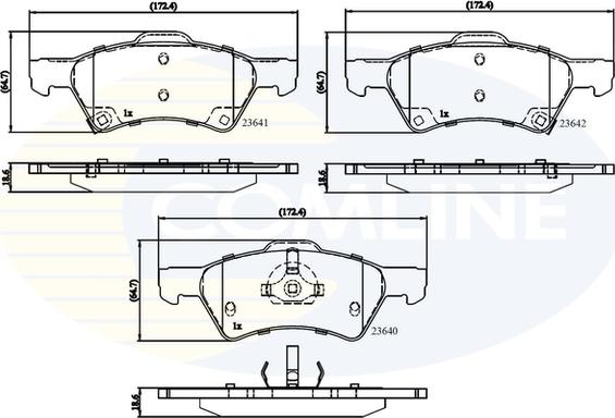 Comline CBP31163 - Kit pastiglie freno, Freno a disco autozon.pro