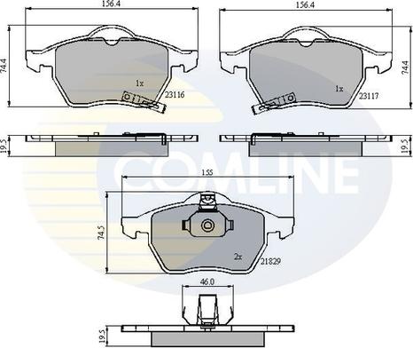 Comline CBP31167 - Kit pastiglie freno, Freno a disco autozon.pro