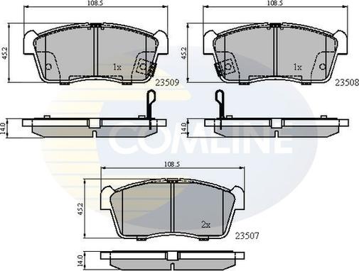 Comline CBP31113 - Kit pastiglie freno, Freno a disco autozon.pro