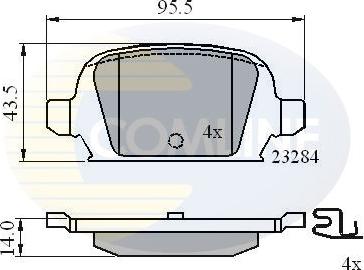 Comline CBP31135 - Kit pastiglie freno, Freno a disco autozon.pro