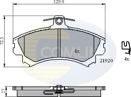 Comline CBP31304 - Kit pastiglie freno, Freno a disco autozon.pro