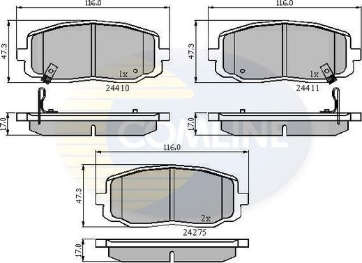 Comline CBP31319 - Kit pastiglie freno, Freno a disco autozon.pro