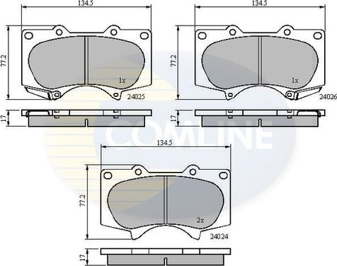 Comline CBP31201 - Kit pastiglie freno, Freno a disco autozon.pro