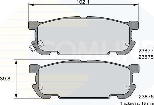 Comline CBP31207 - Kit pastiglie freno, Freno a disco autozon.pro