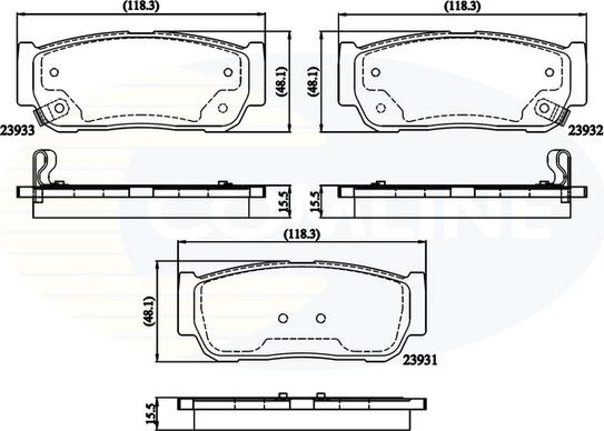 Comline CBP31218 - Kit pastiglie freno, Freno a disco autozon.pro