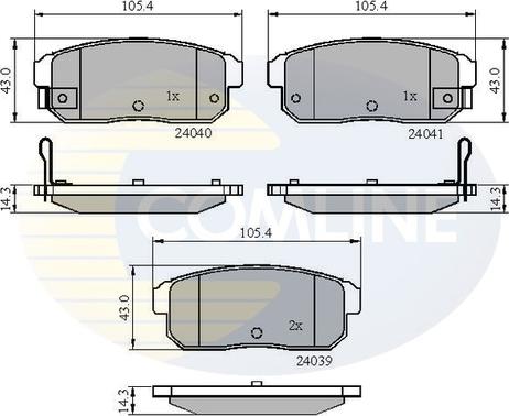 Comline CBP31283 - Kit pastiglie freno, Freno a disco autozon.pro