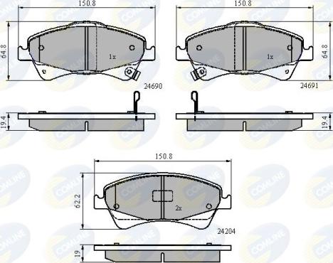 Comline CBP31799 - Kit pastiglie freno, Freno a disco autozon.pro