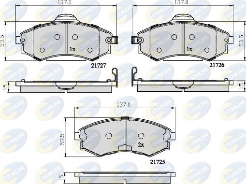 Comline CBP31741 - Kit pastiglie freno, Freno a disco autozon.pro