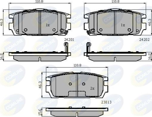 Comline CBP31743 - Kit pastiglie freno, Freno a disco autozon.pro