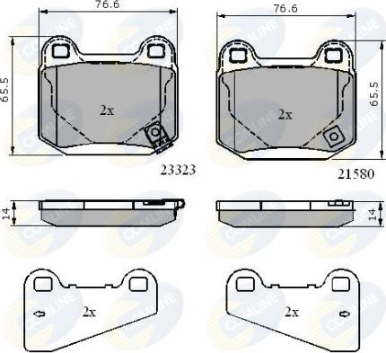 Comline CBP31755 - Kit pastiglie freno, Freno a disco autozon.pro