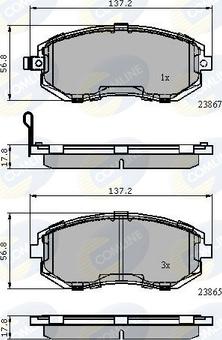 Comline CBP31760 - Kit pastiglie freno, Freno a disco autozon.pro