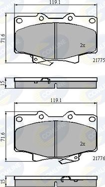 Comline CBP3170 - Kit pastiglie freno, Freno a disco autozon.pro