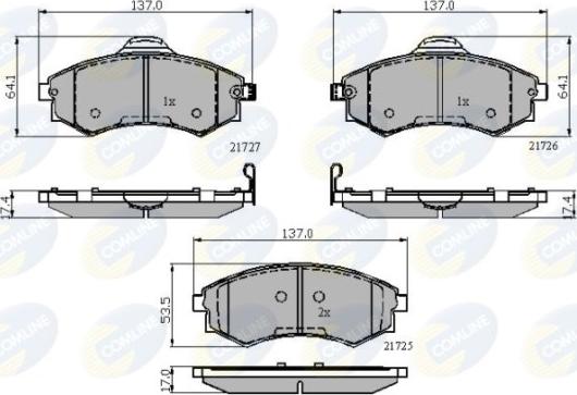 Comline CBP31781 - Kit pastiglie freno, Freno a disco autozon.pro