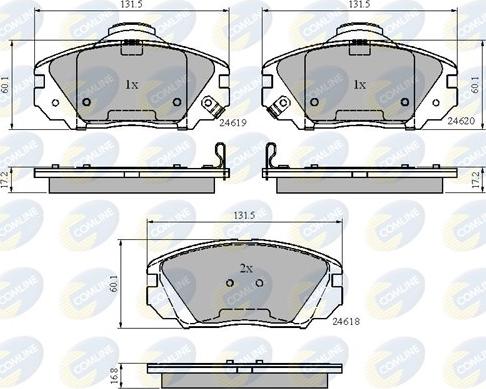 Comline CBP31788 - Kit pastiglie freno, Freno a disco autozon.pro