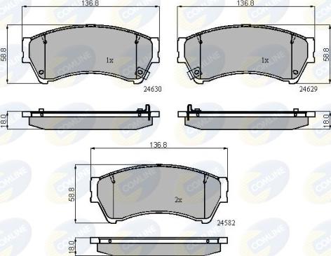 Comline CBP31787 - Kit pastiglie freno, Freno a disco autozon.pro