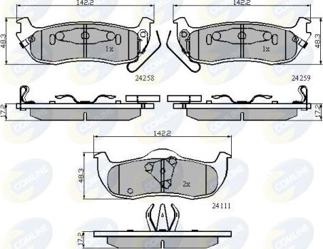 Comline CBP31734 - Kit pastiglie freno, Freno a disco autozon.pro