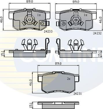 Comline CBP31736 - Kit pastiglie freno, Freno a disco autozon.pro