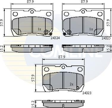 Comline CBP31729 - Kit pastiglie freno, Freno a disco autozon.pro