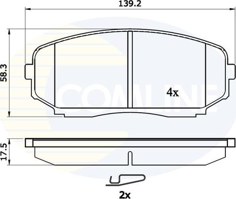 Comline CBP31724 - Kit pastiglie freno, Freno a disco autozon.pro