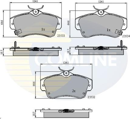 Comline CBP3894 - Kit pastiglie freno, Freno a disco autozon.pro