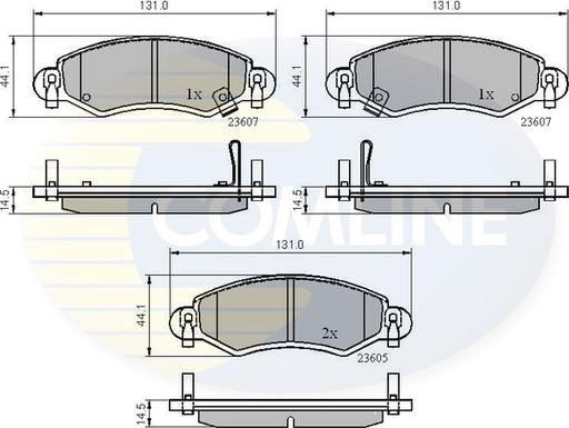 Comline CBP3893 - Kit pastiglie freno, Freno a disco autozon.pro