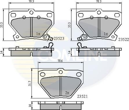 Comline CBP3841 - Kit pastiglie freno, Freno a disco autozon.pro