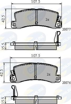 Comline CBP3864 - Kit pastiglie freno, Freno a disco autozon.pro