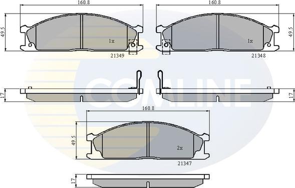 Comline CBP3863 - Kit pastiglie freno, Freno a disco autozon.pro