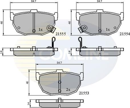 Comline CBP3805 - Kit pastiglie freno, Freno a disco autozon.pro