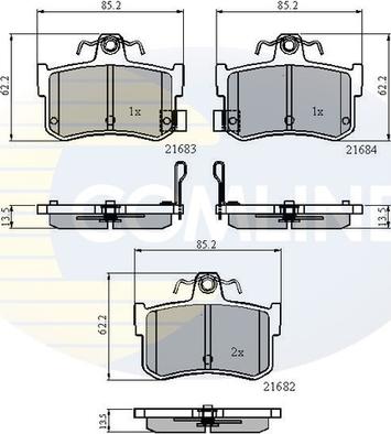 Comline CBP3811 - Kit pastiglie freno, Freno a disco autozon.pro