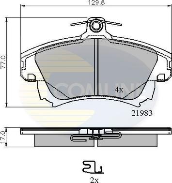 Comline CBP3813 - Kit pastiglie freno, Freno a disco autozon.pro