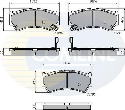 Comline CBP3883 - Kit pastiglie freno, Freno a disco autozon.pro