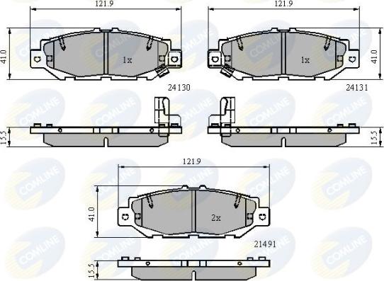 Comline CBP3835 - Kit pastiglie freno, Freno a disco autozon.pro