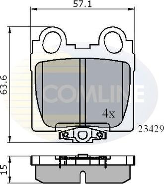 Comline CBP3836 - Kit pastiglie freno, Freno a disco autozon.pro