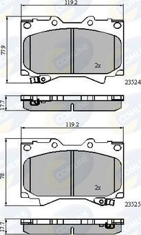 Comline CBP3831 - Kit pastiglie freno, Freno a disco autozon.pro