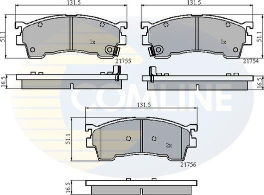 Comline CBP3823 - Kit pastiglie freno, Freno a disco autozon.pro