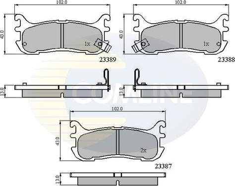 Comline CBP3822 - Kit pastiglie freno, Freno a disco autozon.pro