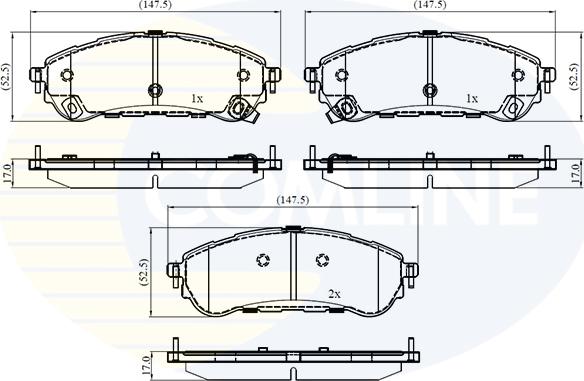 Comline CBP33068 - Kit pastiglie freno, Freno a disco autozon.pro