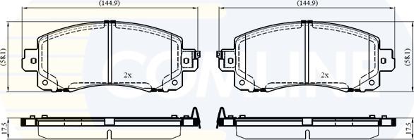 Comline CBP33298 - Kit pastiglie freno, Freno a disco autozon.pro