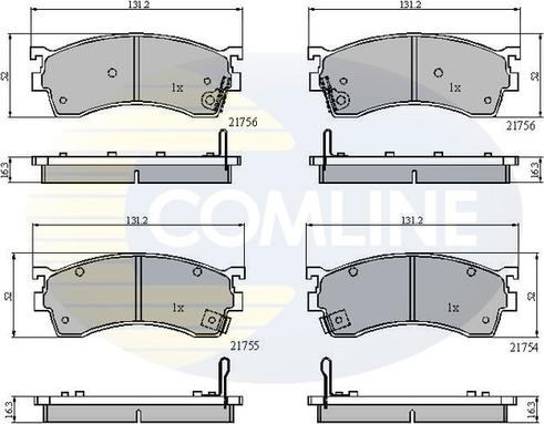 Comline CBP3326 - Kit pastiglie freno, Freno a disco autozon.pro