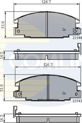 Comline CBP3322 - Kit pastiglie freno, Freno a disco autozon.pro